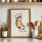 Blue Coquette Un Croissant S'il Vous Plaît Poster ポスター