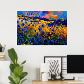 blue cornflowers 0746 ポスター (ホームオフィス)