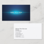 Blue Cosmic Glowフィットネストレーナー名刺 名刺 (正面/裏面)