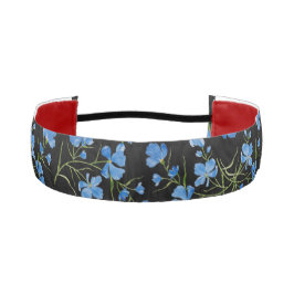 Blue Cosmos Flowers アスレチックヘッドバンド