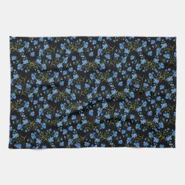 Blue Cosmos Flowers キッチンタオル