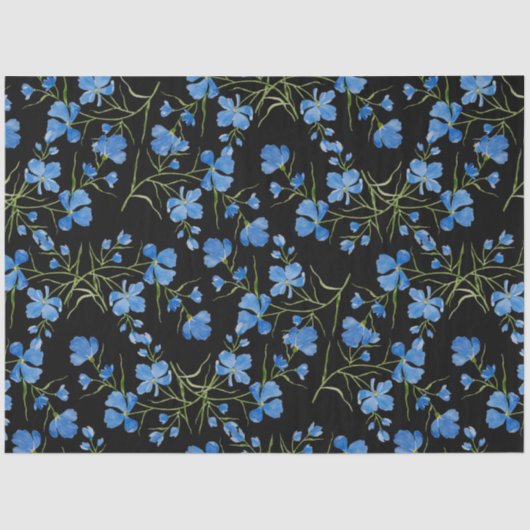 Blue Cosmos Flowers 薄葉紙 (正面)