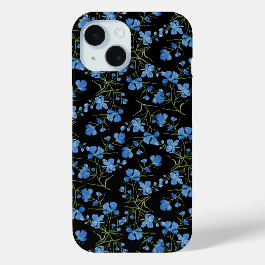 Blue Cosmos Flowers Case-Mate iPhoneケース (裏面)