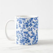 Blue Country Floral Monogram  コーヒーマグカップ (左)