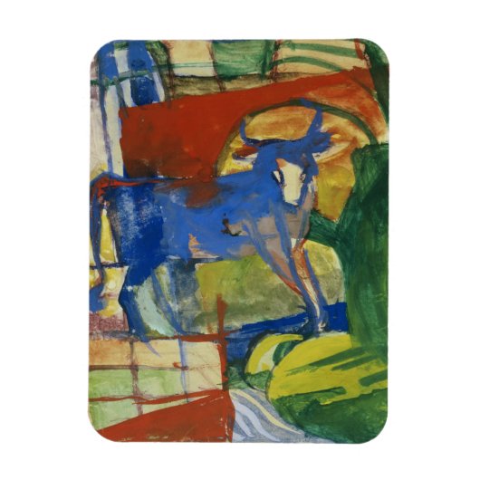 Blue Cow, 1914 (テンペラ・オン・紙) マグネット (縦)
