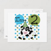 Blue Cow 2nd誕生日Tシャツとギフト ポストカード (正面/裏面)