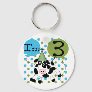 Blue Cow 3rd誕生日Tシャツとギフト キーホルダー