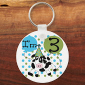 Blue Cow 3rd誕生日Tシャツとギフト キーホルダー (正面)