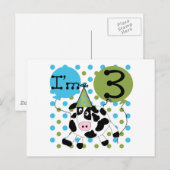 Blue Cow 3rd誕生日Tシャツとギフト ポストカード (正面/裏面)