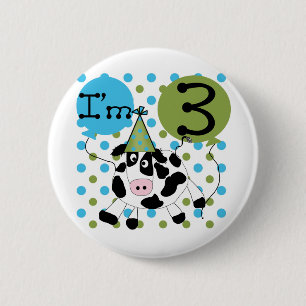 Blue Cow 3rd誕生日Tシャツとギフト 缶バッジ
