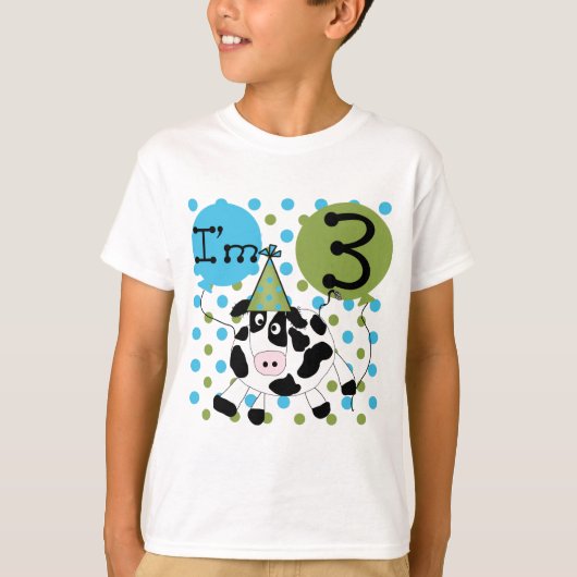 Blue Cow 3rd誕生日Tシャツとギフト Tシャツ (正面)