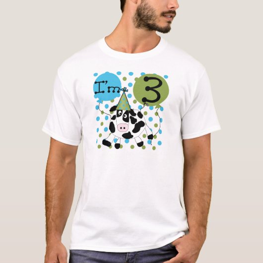 Blue Cow 3rd誕生日Tシャツとギフト Tシャツ (正面)