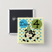 Blue Cow 4th誕生日Tシャツとギフト 缶バッジ (正面&裏面)