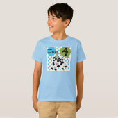 Blue Cow 4th誕生日Tシャツとギフト Tシャツ (正面フル)