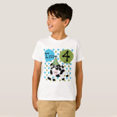 Blue Cow 4th誕生日Tシャツとギフト Tシャツ (正面フル)