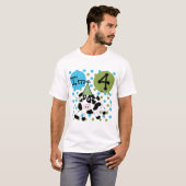Blue Cow 4th誕生日Tシャツとギフト Tシャツ (正面フル)