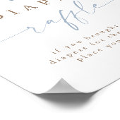 Blue Cowboy Clothesline Diaper Raffle ポスター (角)