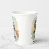 Blue Cowboy Kissing a Horse Birthday 紙コップ (右)