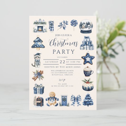 Blue Cozy Christmas 招待状 (スタンド正面)