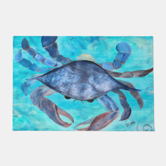 Blue crab coastal home ドアマット