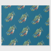 Blue Crab pattern ラッピングペーパー (フラット)