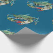 Blue Crab pattern ラッピングペーパー (角)