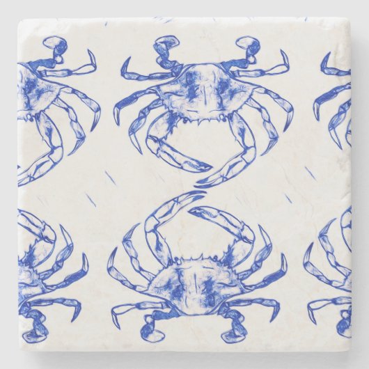 Blue Crab Stone Coaster ストーンコースター (正面)