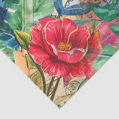 Blue Crab Tropical Florals & Butterflies 薄葉紙 (詳細)