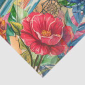 Blue Crab Tropical Florals & Butterfly Decoupage 薄葉紙 (詳細)