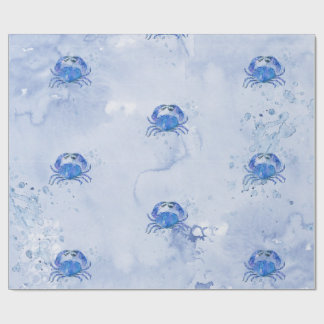 Blue Crab Watercolor ラッピングペーパー