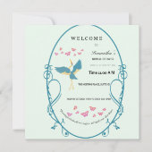 Blue Crane Bridal Shower Invitation - Customizable 招待状 (正面)