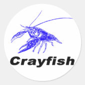 blue crayfish ラウンドシール (正面)