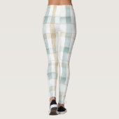 Blue Cream White Plaid レギンス (裏面)