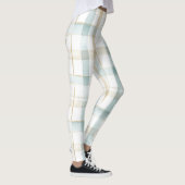 Blue Cream White Plaid レギンス (右)