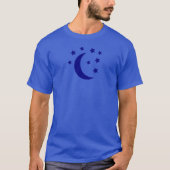 Blue Crescent Moon and Stars Tシャツ (正面)