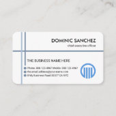 Blue Crisscross Lines Import Export 名刺 (正面)