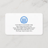 Blue Crisscross Lines Import Export 名刺 (裏面)