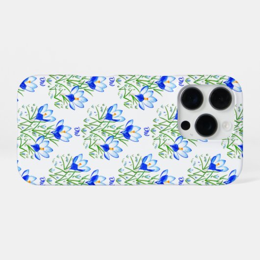 Blue Crocus iPhoneケース (裏面横)