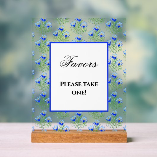 Blue Crocuses アクリルサイン (ニュートラル)