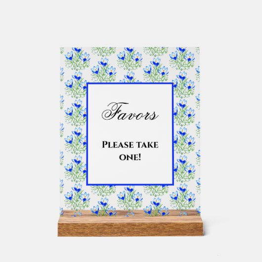 Blue Crocuses アクリルサイン (正面)