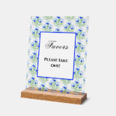 Blue Crocuses アクリルサイン (傾斜)