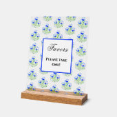 Blue Crocuses アクリルサイン (傾斜)