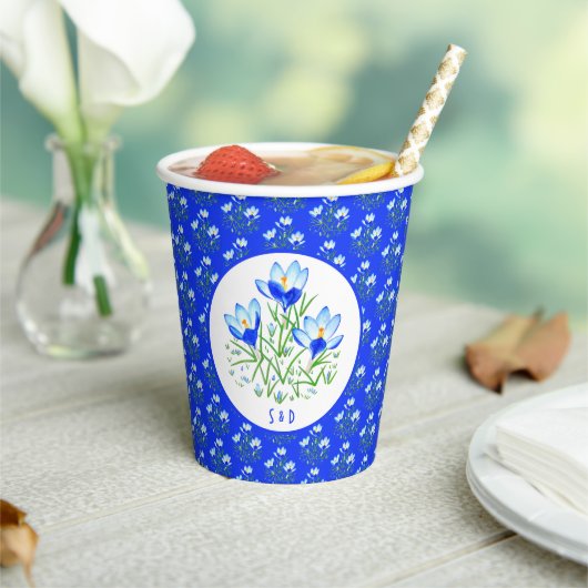 Blue Crocuses Wedding 紙コップ (インサイチュ)