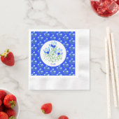 Blue Crocuses Wedding 縁ありカクテルナプキン (インサイチュ)