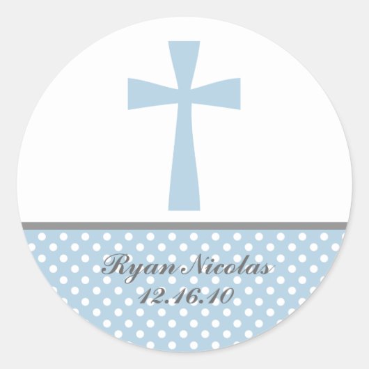 Blue Crossスタンプ ラウンドシール (正面)