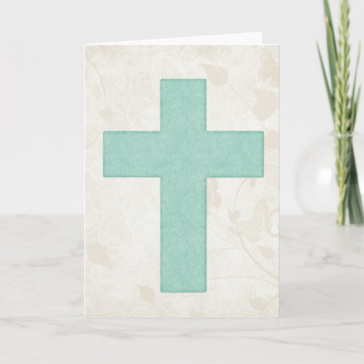 Blue Cross 1空白の Christian Greeting Card シーズンカード (正面)