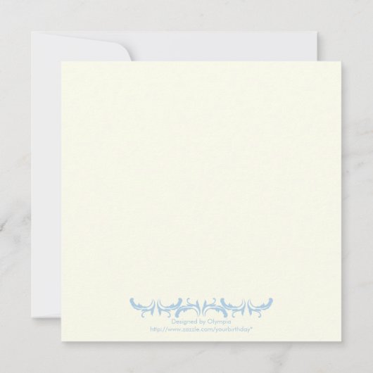 Blue Cross First Communionの確認 招待状 (裏面)