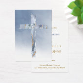 Blue cross First Communion remembrance card (デスク)