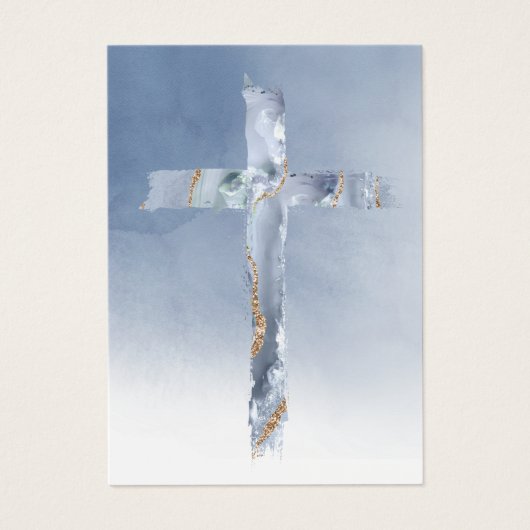 Blue cross First Communion remembrance card (正面)