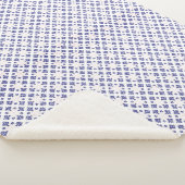 Blue  Cross Pendant Pattern  シェルパブランケット (3/4)